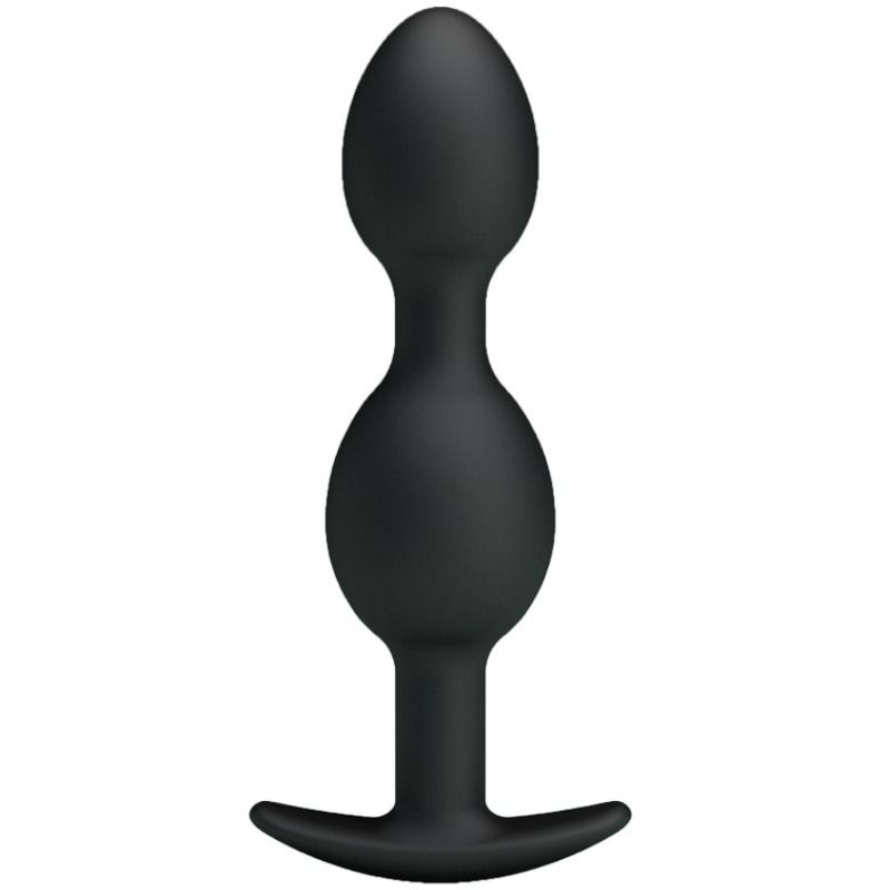 PRETTY LOVE BOTTOM BALLES ANAL SILICONE 12.5 CM NOIRES - Aura Intime