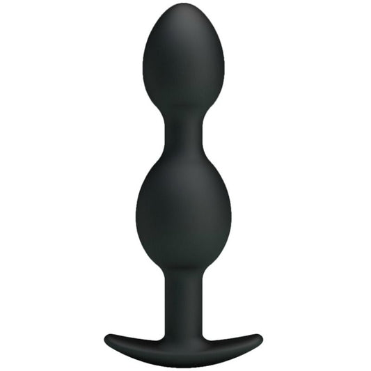 PRETTY LOVE BOTTOM BALLES ANAL SILICONE 12.5 CM NOIRES - Aura Intime
