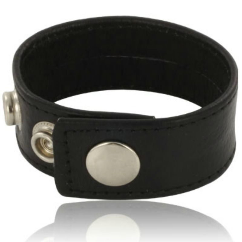 LEATHER BODY Sangle Pénis Réglable Cuir Noir - Aura Intime