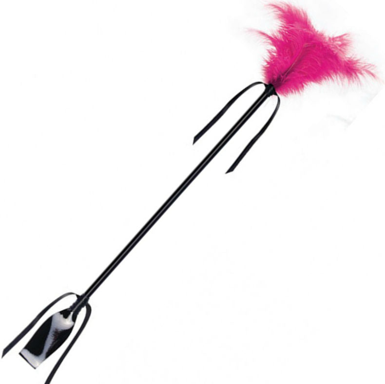 SECRETPLAY 100% FETISH Fouet & Feather Noir Fuchsia — vue détaillée