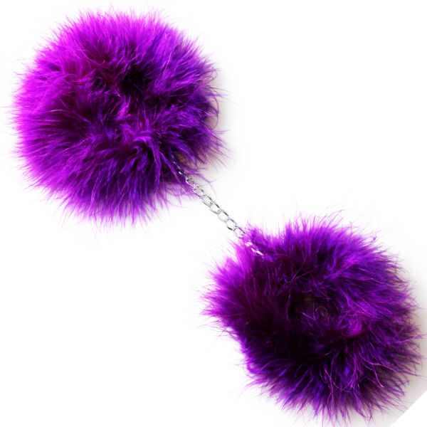 SECRETPLAY 100% FETISH Menottes Marabou Violet — vue alternative