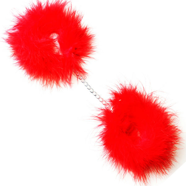 SECRETPLAY 100% FETISH Menottes Marabou Rouge — vue alternative