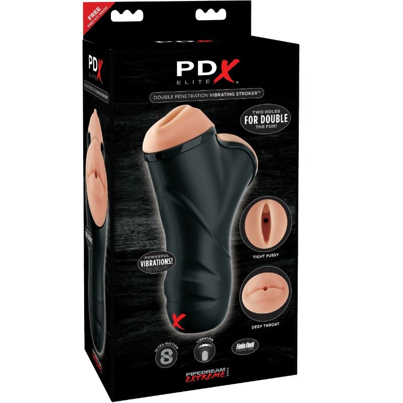 PDX ELITE Coureur Vibrant Double Pénétration - Aura Intime
