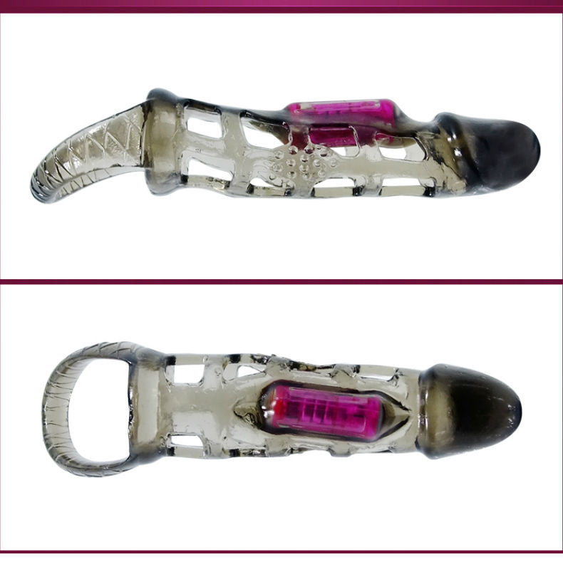 BAILE - Penis Extension Sleeve with Vibration and Strap 13.5 cm