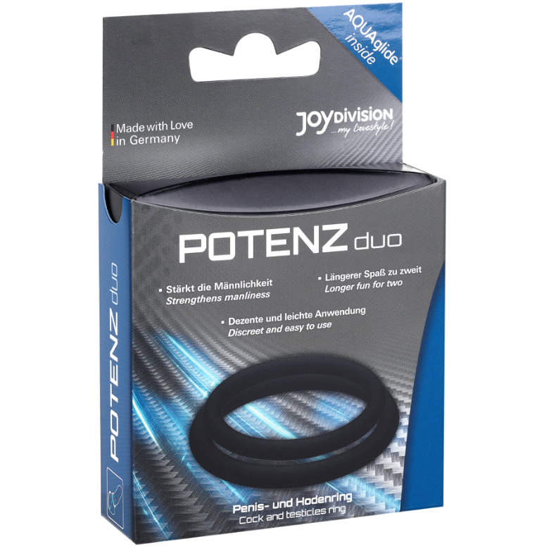JOYDIVISION POTENZDUO BAGUES NOIR - M — vue détaillée