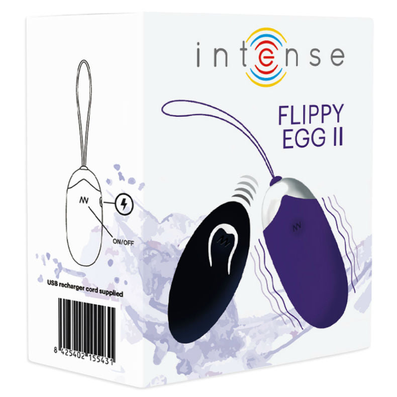 INTENSE REMOTE CONTROL Oeuf Vibrant Flippy Ii Télécommande Violet — accessoires inclus