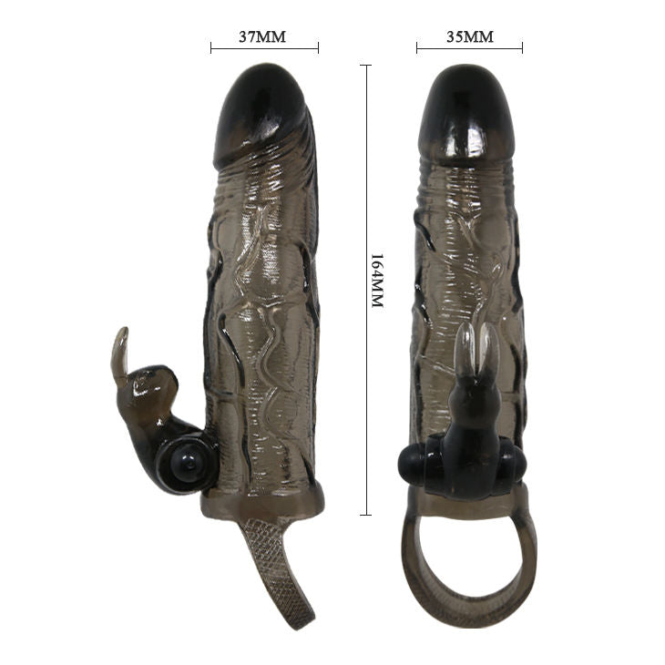 BAILE FOR HIM Couvre-Pénis Brave Man Lapin Noir 16.5 Cm — accessoires inclus
