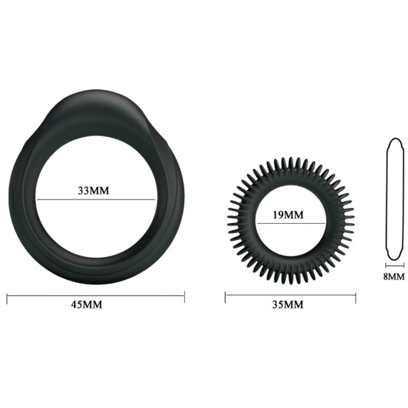 BAILE FOR HIM KIT 2 ANNEAUX SILICONE ANNEAU VIRILIT? — accessoires inclus