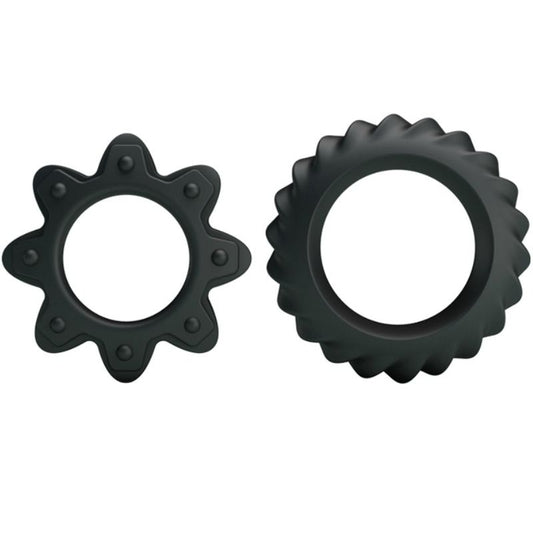 BAILE - Kit 2 Anneaux Fleuri En Silicone