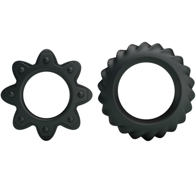 BAILE FOR HIM KIT 2 ANNEAUX FLEURI SILICONE - Aura Intime