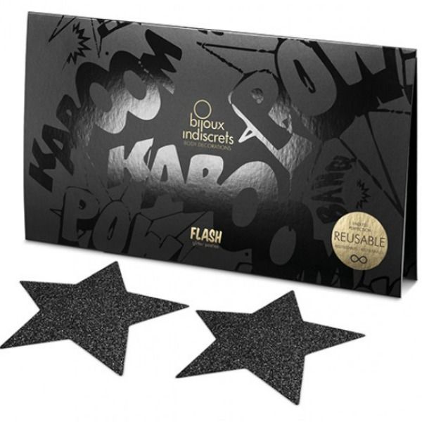 BIJOUX FLASH COLLECTION Indiscrets Capuchons Tamelon Noir Star Flash — vue alternative