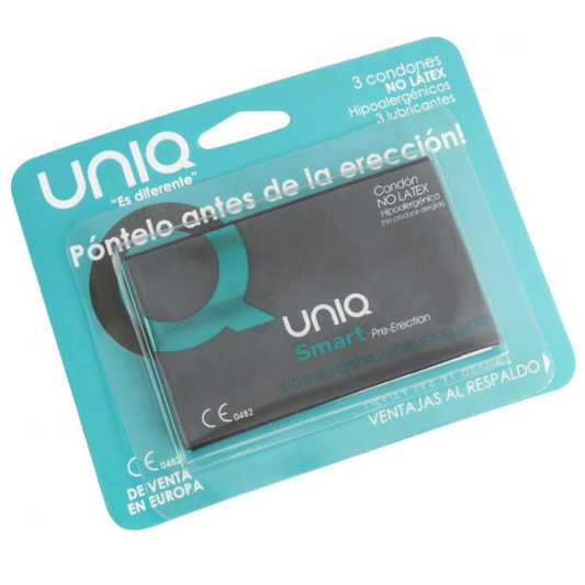 UNIQ Smart Latex Free Pre-Erection Condoms 3 Units - Aura Intime