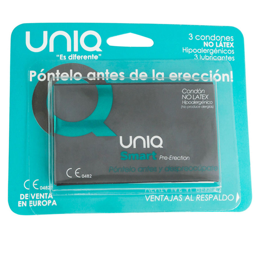 UNIQ Smart Latex Free Pre-Erection Condoms 3 Units — vue alternative