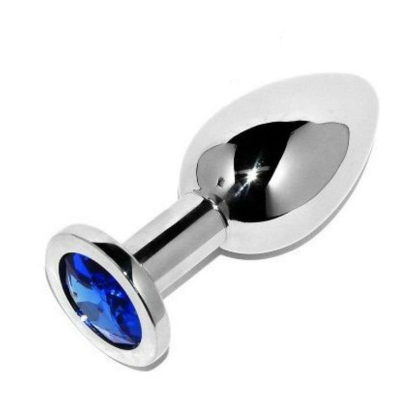 METAL HARD Plug Anal Bleu Diamant Petit 5,71Cm — vue détaillée