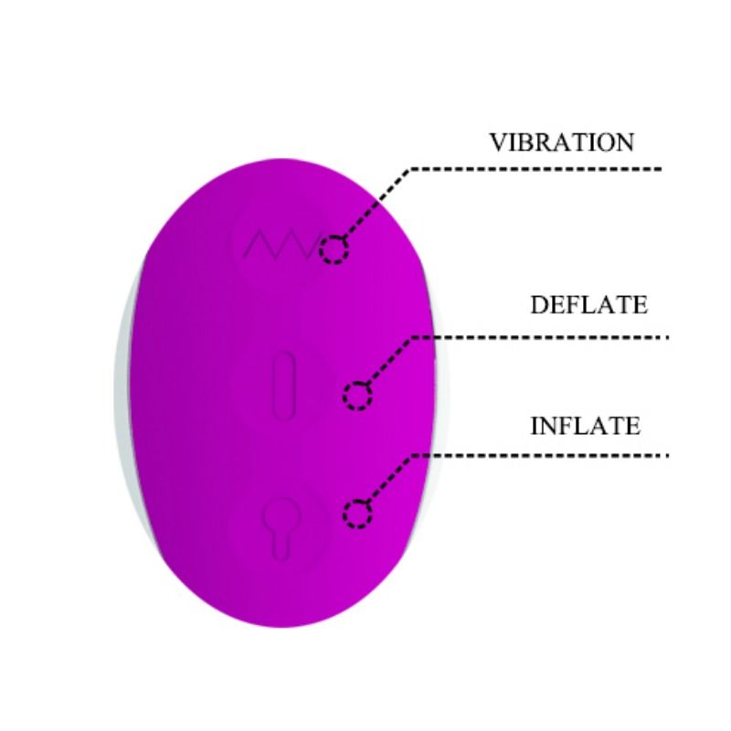 PRETTY LOVE SMART Vibrateur Gonflable Rechargeable Dempsey — accessoires inclus