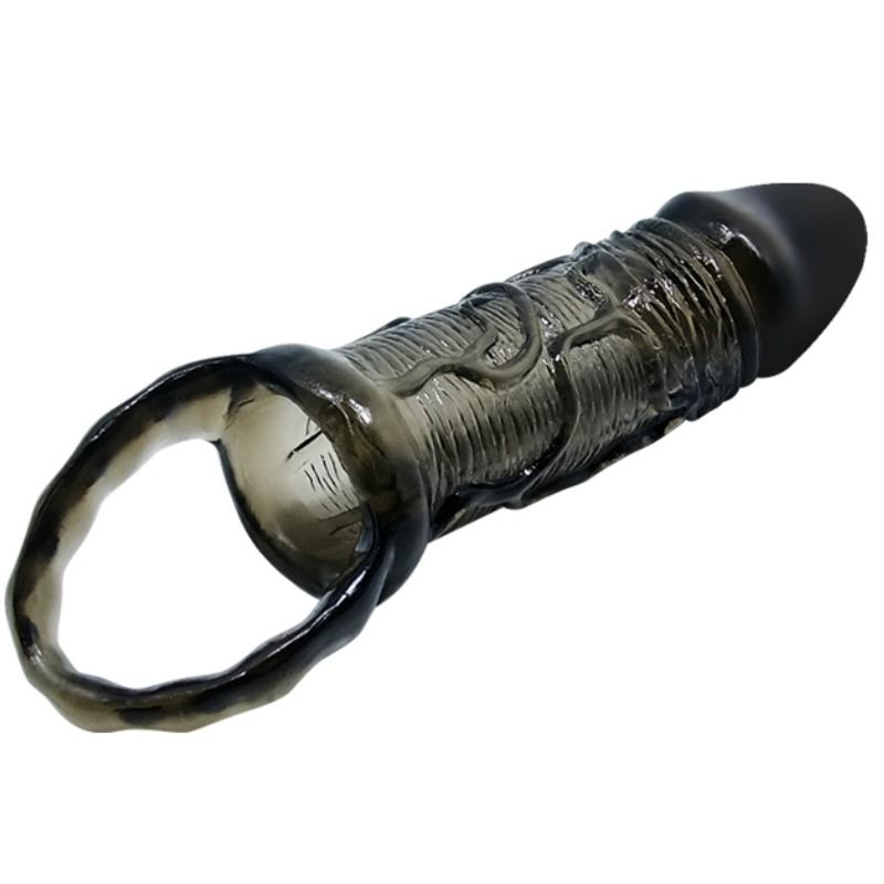 BAILE FOR HIM HOUSSE DEXTENSION PÉNIS SANGLE TESTICULES NOIR 13.5 CM — vue alternative