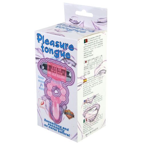 BAILE FOR HIM Anneau Silicone 10 Rythmes Langue Vibration Rose — vue arrière
