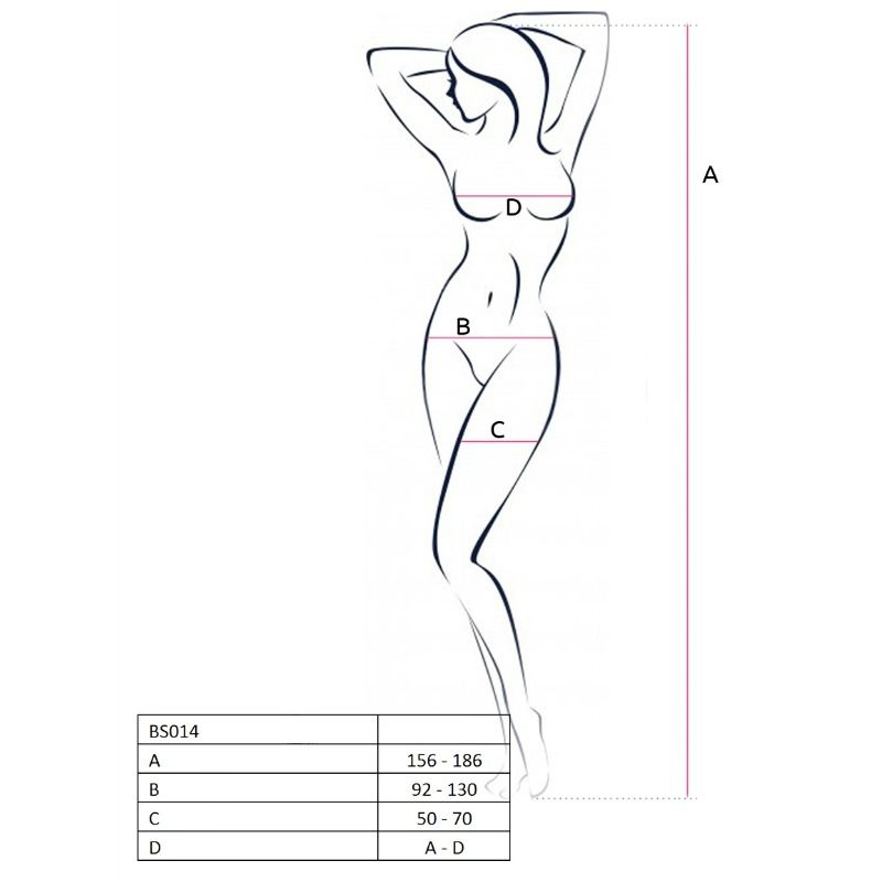 PASSION WOMAN BODYSTOCKINGS Femme Bs014 Bodystocking Rouge Taille Unique — vue détaillée