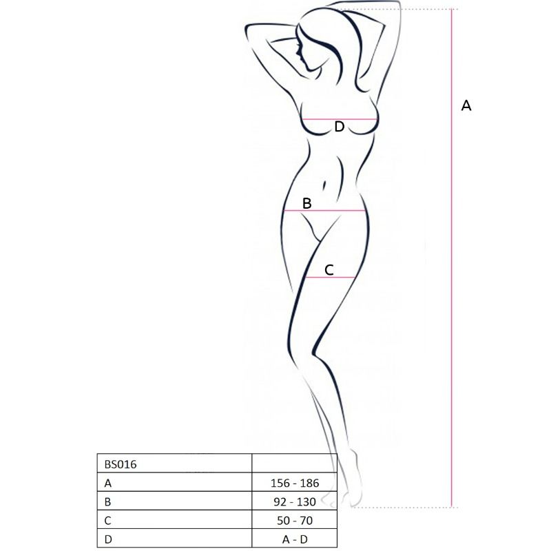 PASSION WOMAN BODYSTOCKINGS Femme Bs016 Bodystocking Noir Taille Unique — vue alternative