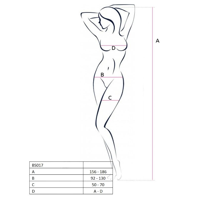 PASSION WOMAN BODYSTOCKINGS Femme Bs017 Bodystocking Blanc Taille Unique — vue détaillée