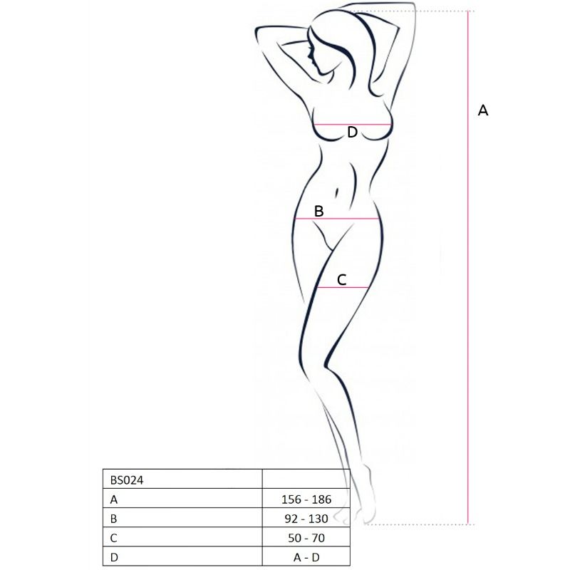 PASSION WOMAN BODYSTOCKINGS Femme Bs024 Bodystocking Blanc Taille Unique — vue détaillée