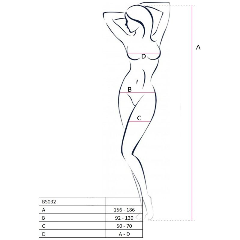 PASSION WOMAN Femme Bs032 Bodystocking Noir Taille Unique — vue alternative