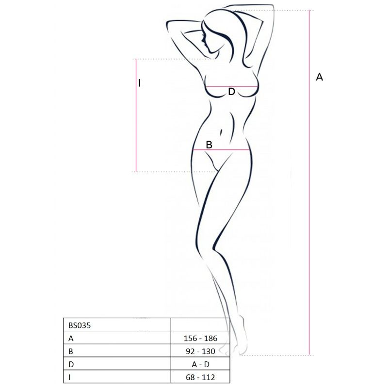 PASSION WOMAN Femme Bs035 Bodystocking Noir Taille Unique — vue alternative