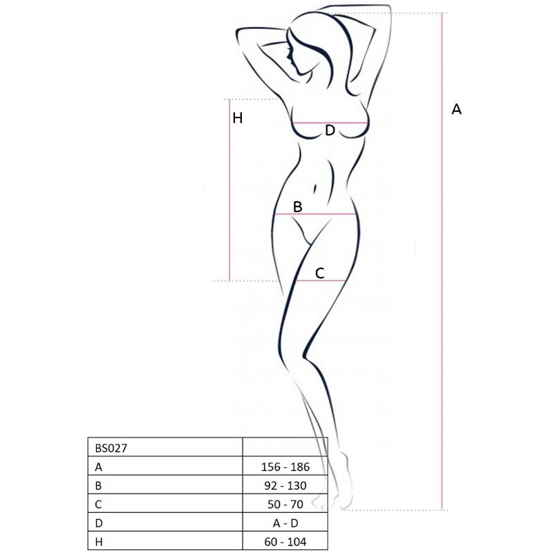 PASSION WOMAN BODYSTOCKINGS Femme Bs027 Bodystocking Style Robe Noir Taille Unique — vue alternative