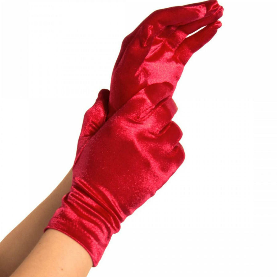 LEG AVENUE ACCESSORIES Gants Satin Rouge - Aura Intime