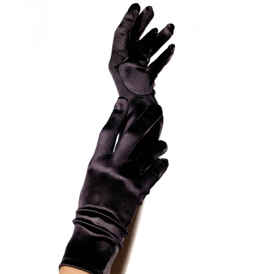 LEG AVENUE ACCESSORIES Gants Satin Noir - Aura Intime