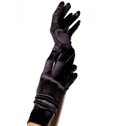 LEG AVENUE ACCESSORIES Gants Satin Noir - Aura Intime