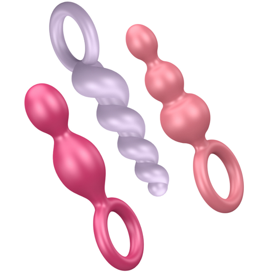 SATISFYER PLUGS Jeu Bouchons Anal 3 Pcs Tricolore - Aura Intime