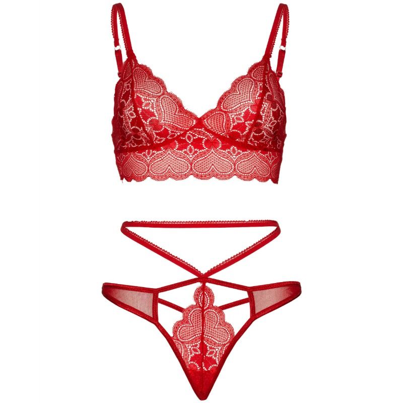 LEG AVENUE SETS Ensemble 2 Pièces Bralette String Dentelle M/L — vue alternative