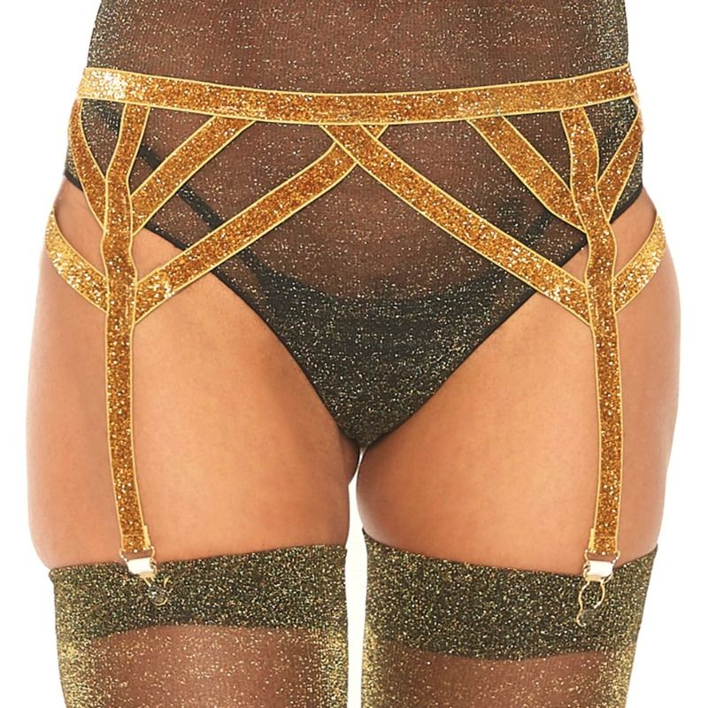 LEG AVENUE ACCESSORIES Porte-Jarretelles Élastique Lurex Taille Unique - Aura Intime