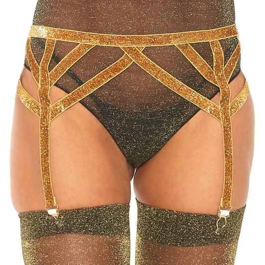 LEG AVENUE ACCESSORIES Porte-Jarretelles Élastique Lurex Taille Unique - Aura Intime
