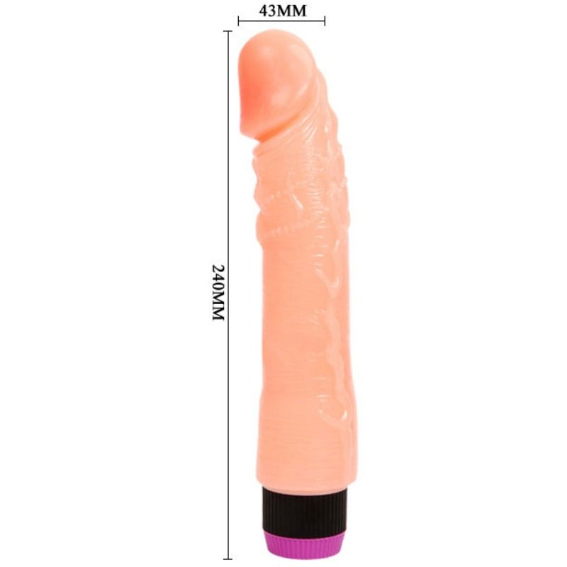 BAILE VIBRATORS VIBRATEUR NATUREL FLEXIBLE RÉALISTE 24 CM — accessoires inclus