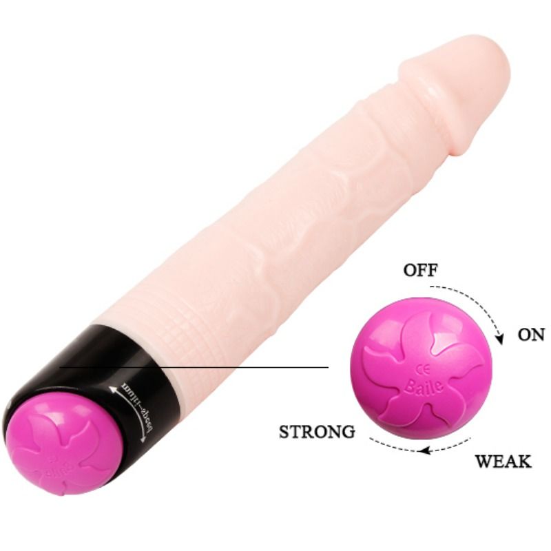 BAILE VIBRATION ROTATION SEXUELLES COLORÉES 24 CM — vue arrière
