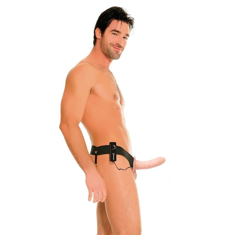 FETISH FANTASY SERIES HARNAIS VIBRATEUR CREUX LUI ELLE NATUREL 14CM — accessoires inclus