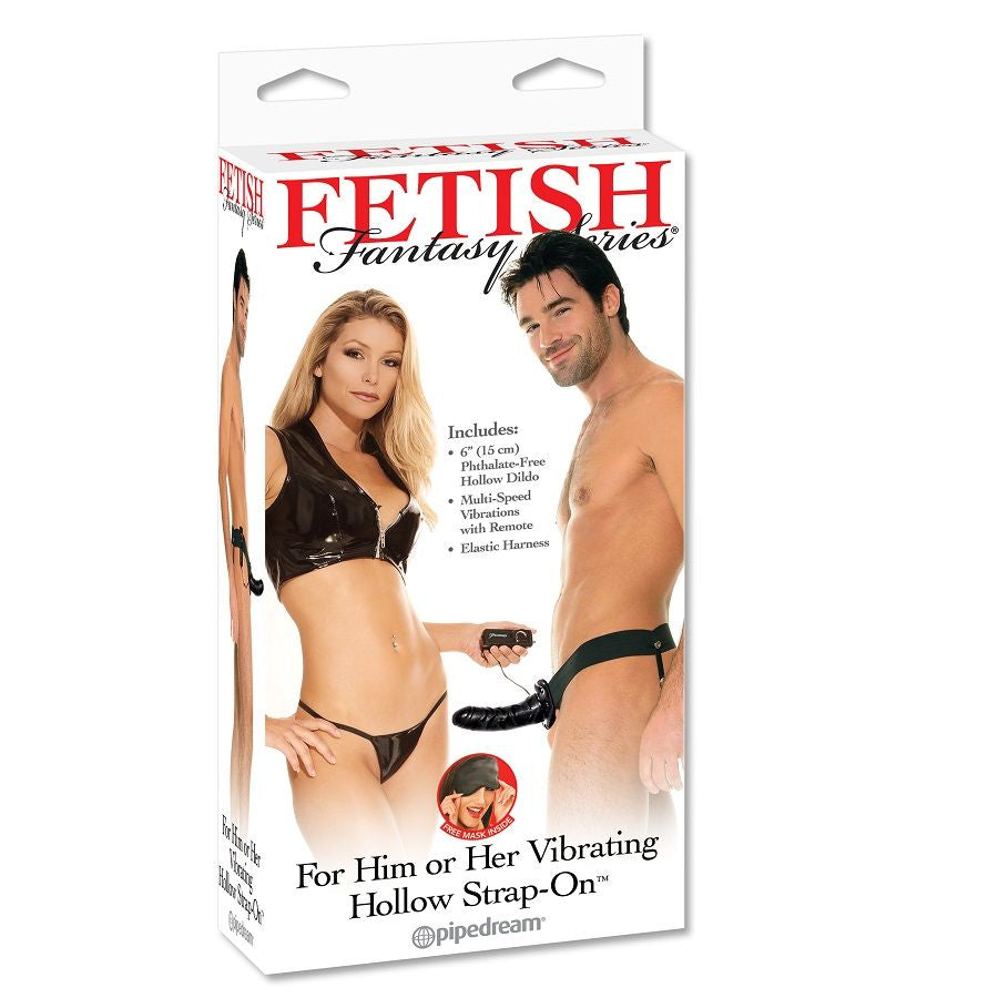 FETISH FANTASY SERIES SANGLE CREUSE VIBRANTE ELLE OU LUI NOIR — vue détaillée