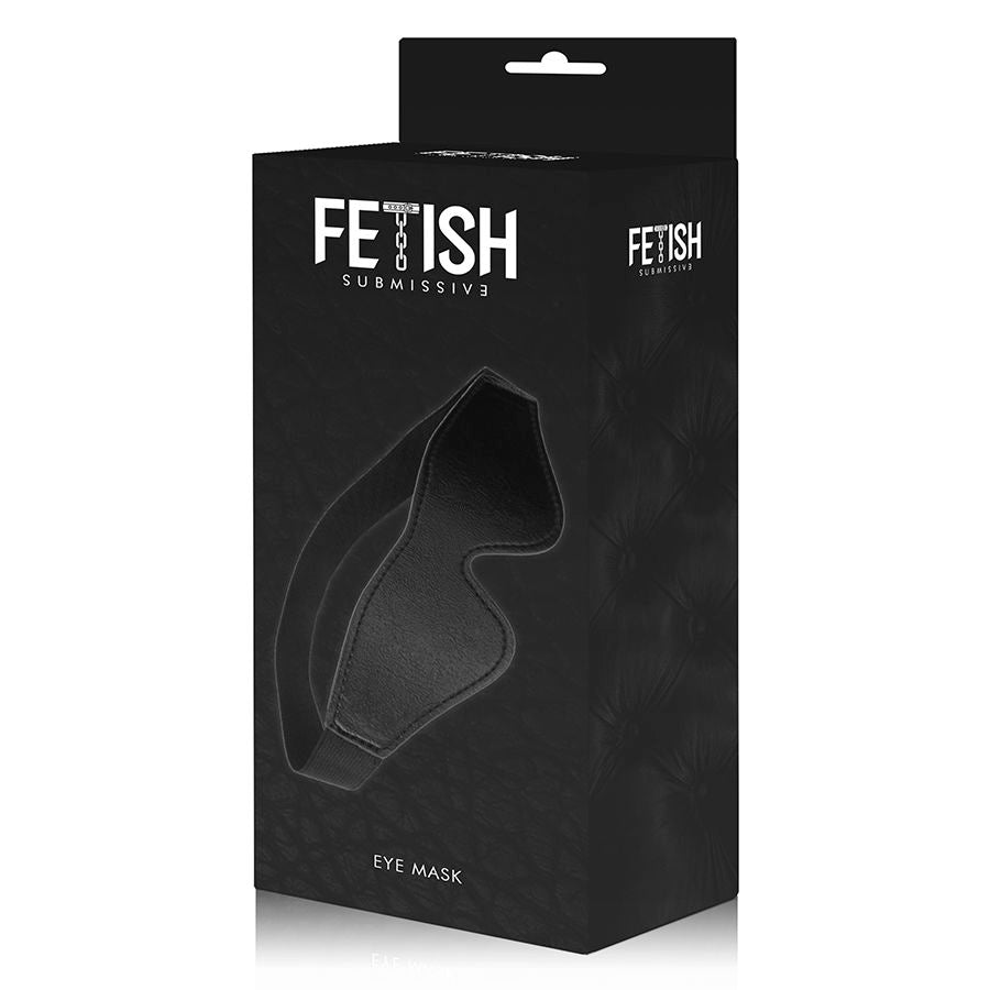 FETISH SUBMISSIVE BONDAGE Masque Cuir Végan Doublure Noprène — vue arrière