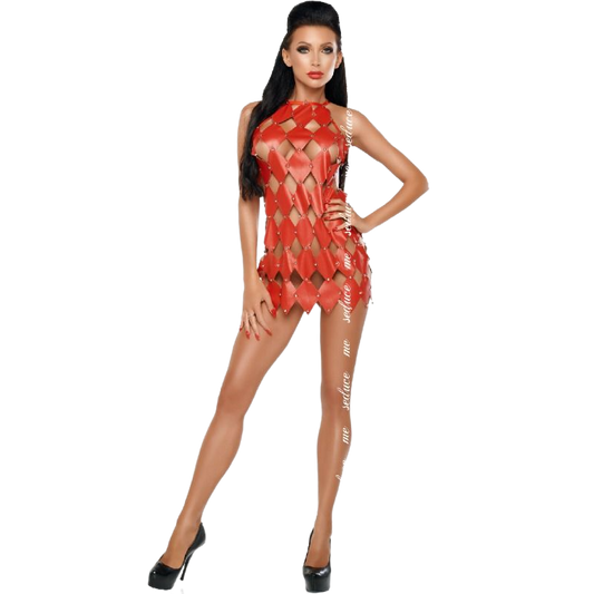 ME-SEDUCE DRESSES Gwen Robe Dos Nu Rouge L/Xl - Aura Intime