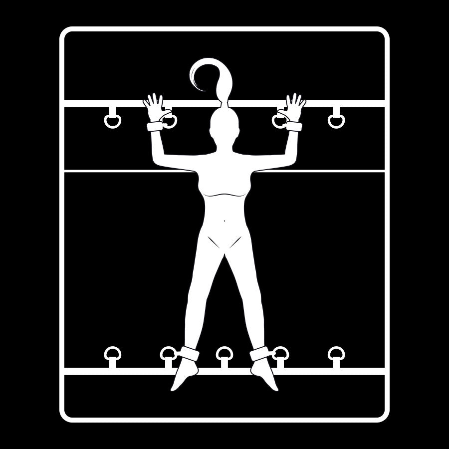 FETISH SUBMISSIVE BONDAGE Ensemble Liens Lit Luxe Doublure Noprène — vue arrière