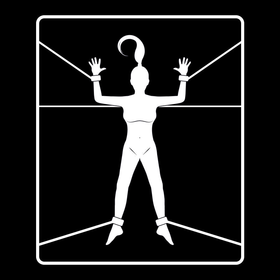 FETISH SUBMISSIVE BONDAGE Ensemble Menottes Liens Doublure Noprène — vue arrière