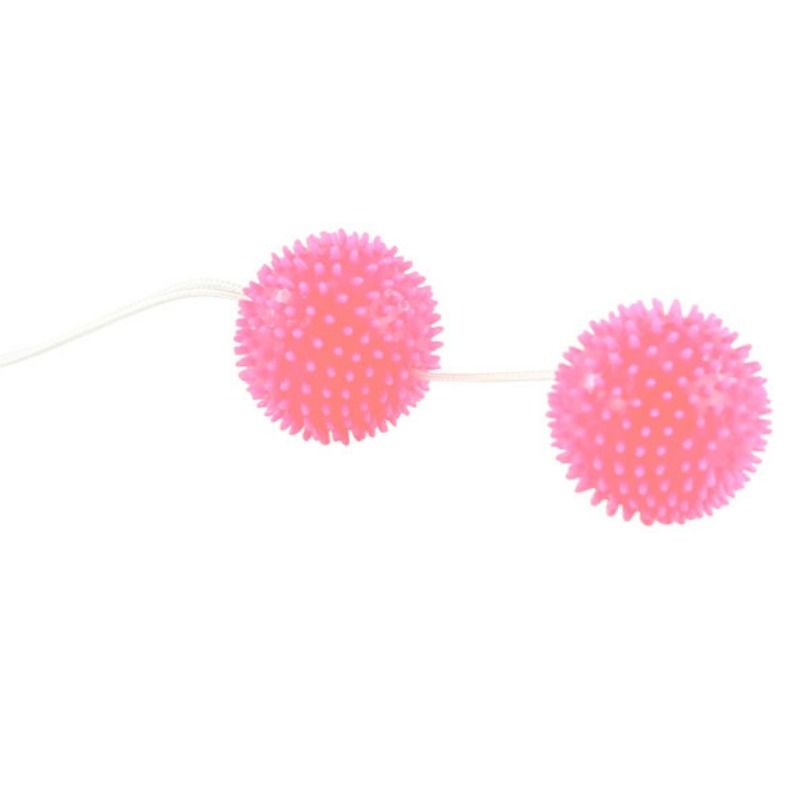 BAILE STIMULATING Balles Texturées Rose Profondement Plaisir 3.6 Cm - Aura Intime