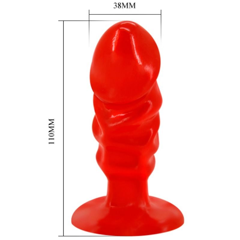 BAILE ANAL Plug Anal Unisexe Ventouse Rouge — vue alternative