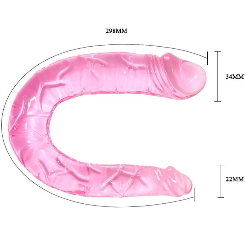 BAILE DILDOS Double Dong Double Gode Rose — vue arrière