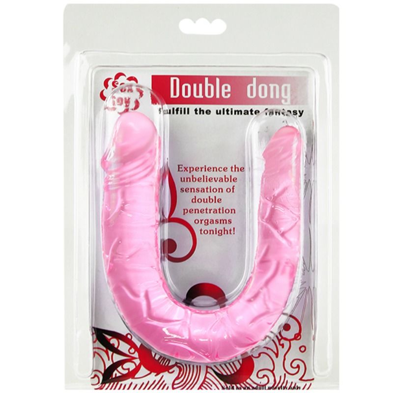 BAILE DILDOS Double Dong Double Gode Rose — accessoires inclus