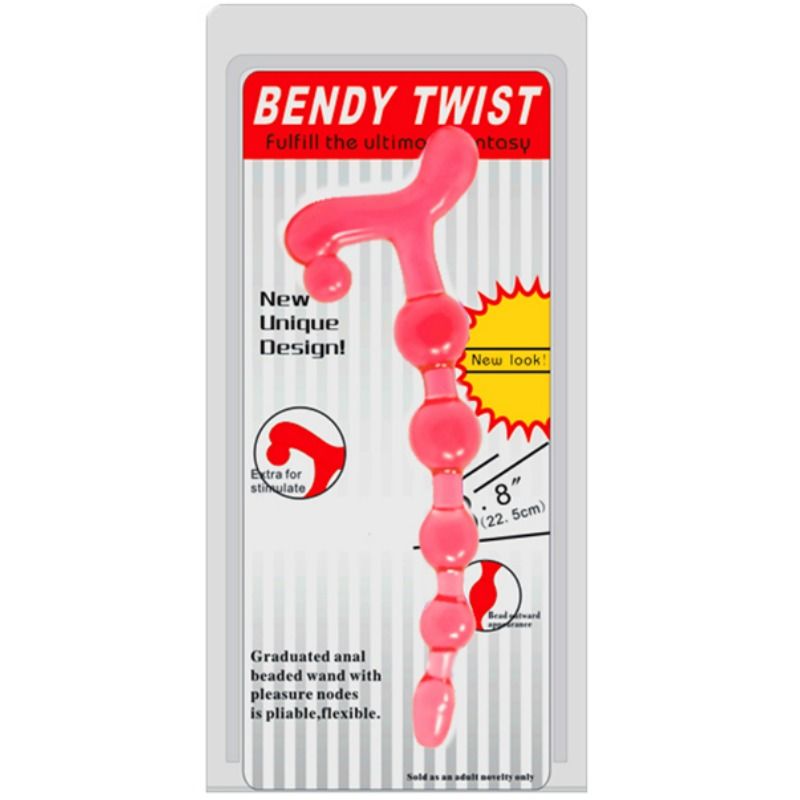 BAILE ANAL Balles Anal Rouges Bendy Twist — vue arrière
