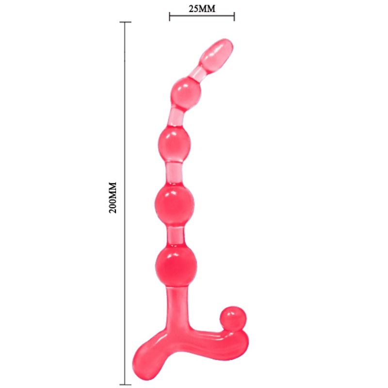BAILE ANAL Balles Anal Rouges Bendy Twist — accessoires inclus