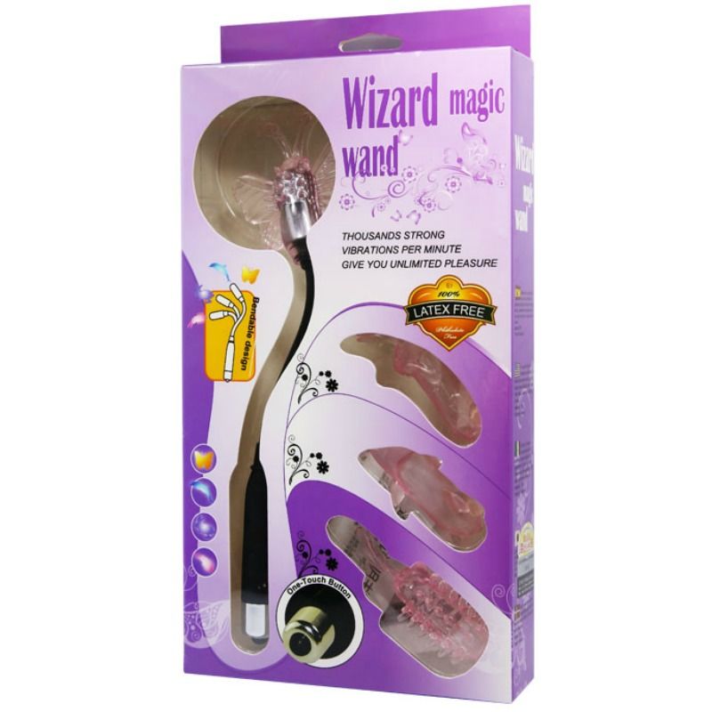 BAILE STIMULATING Stimulateur Baguette Magique Wizard Vibration — accessoires inclus